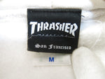 THRASHER スラッシャー パーカー 白 ホワイト プリント ロゴ 裏起毛 サイズM メンズ （TP-728）