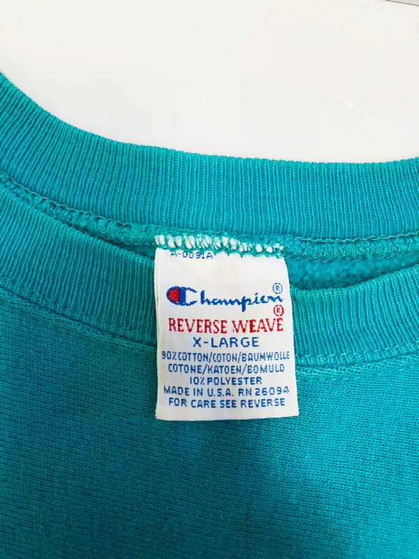 チャンピオン Champion 90s リバースウィーブ REVERSE WEAVE ヴィンテージ スウェット プルオーバー トップス アメリカ製 USA製  緑 XL スウェット 無地 グリーン LLサイズ 101MT-1620