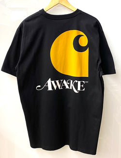 カーハート Carhartt 20ss Carhartt WIP×AWAKE NY Tシャツ ロゴ ブラック XLサイズ 201MT-2090