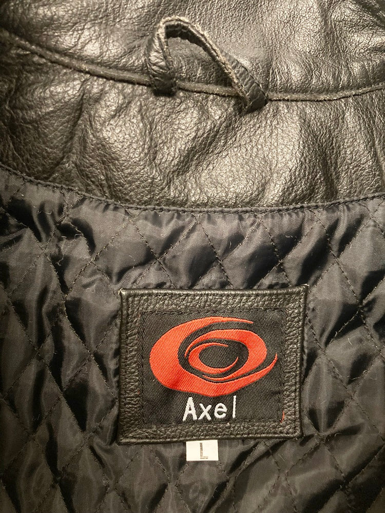 アクセル AXEL レザージャケット シングルライダース ブラック系 黒