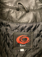 アクセル AXEL レザージャケット シングルライダース ブラック系 黒  ジャケット 無地 ブラック Lサイズ 101MT-1292