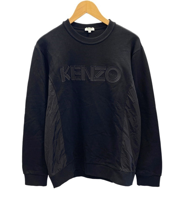 ケンゾー KENZO Dual Fabric Sweatshirt プルオーバー トレーナー スウェット 黒  F955SW1924MC スウェット ロゴ ブラック Mサイズ 101MT-1897