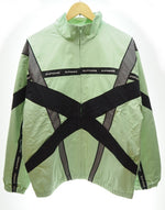 シュプリーム SUPREME 21ss cross paneled track jacket クロスパネル トラックジャケット ナイロンジャケット 上着 ジャケット ロゴ グリーン Mサイズ 101MT-605