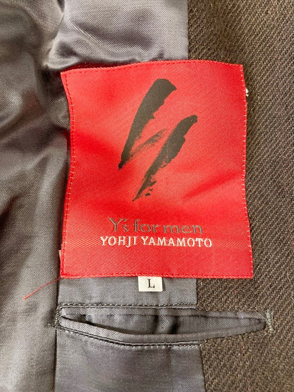 ヨウジ ヤマモト YOHJIYAMAMOTO ワイズフォーメン Y’S FOR MEN ウール ジャケット ブラウン系 Made in JAPAN 日本製  ジャケット ブラウン Lサイズ 101MT-1236