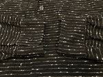 グルーヴィンハイ GROOVIN HIGH The GROOVIN HIGH オープンカラー シャツ 黒 Made in JAPAN 黒  XL 長袖シャツ ボーダー ブラック LLサイズ 101MT-2071