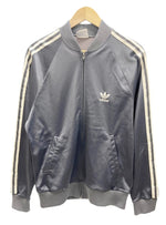 アディダス adidas 70s~80s ヴィンテージ トラックジャケット ATP KEYROLAN USA製  トレフォイル 古着  ジャージ ライン グレー Mサイズ 101MT-1950