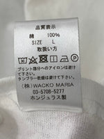 ワコマリア WACKO MARIA フロントロゴ ロンT ロゴ ホワイト Lサイズ 201MT-1863