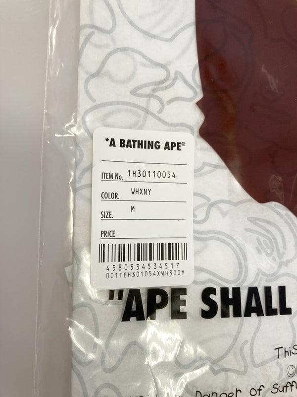 ア ベイシング エイプ A BATHING APE  ア ベイシング エイプ BAPE Sta Random by Bathing Ape Tee プリント ロゴ 半袖 Tシャツ 白 ホワイト 袋付き Tシャツ プリント ホワイト Mサイズ 101MT-356