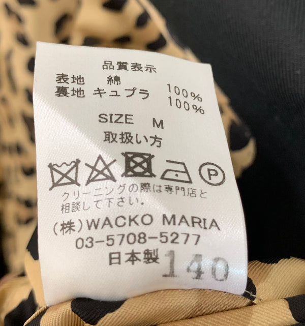 ワコマリア WACKO MARIA UNCONSTRUCTED JACKET F.LLI ORMEZZANO ジャケット ヒョウ・レオパード ブラック Mサイズ 201MT-1707