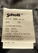 ショット SCHOTT Schott × NEIGHBORHOOD ウール made in JAPAN サイズ38 黒 ブラック アウター ジャケット SHNH-JK-01 ジャケット 無地 ブラック 101MT-389