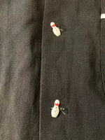 クリームソーダ CREAM SODA ボーリング シャツ 半袖シャツ 刺繍 トップス ブラック系 黒 切替え 半袖シャツ 刺繍 ブラック 101MT-780