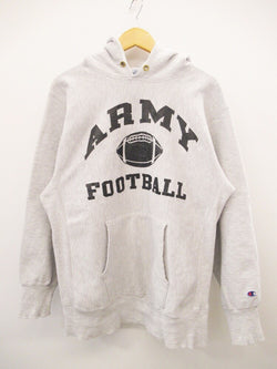 Champion チャンピオン USA製 ARMY アーミー FOOTBALL  フットボール REVERSE WEAVE リバースウィーブ 刺繍タグ プルオーバー スウェット パーカー グレー サイズXL メンズ  RN26094  (TP-741)