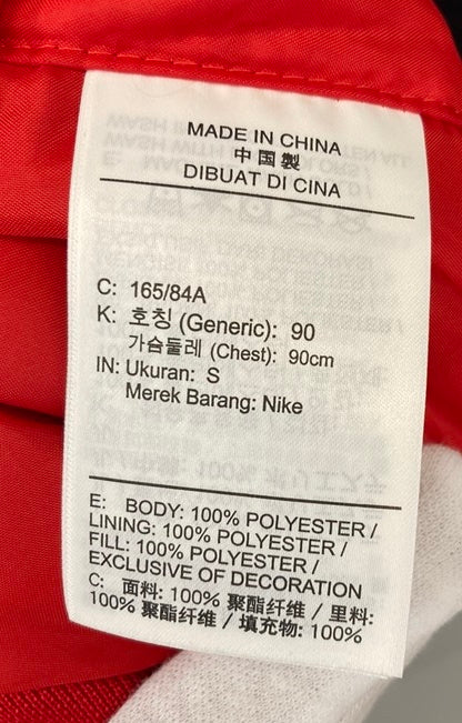 ナイキ NIKE ブルゾン ジャケット 上着 スタジャン 赤×黒 CN9132-657 ジャケット ロゴ レッド Sサイズ 101MT-1139