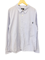 ステューシー STUSSY BIG BUTTON STRIPE SHIRT ビッグボタン ストライプシャツ ブルー系 青 ストライプ ボタン 長袖 シャツ 1110125 XL 長袖シャツ ストライプ ブルー LLサイズ 101MT-994