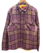 L size Pile Lined Plaid Flannel Shirt