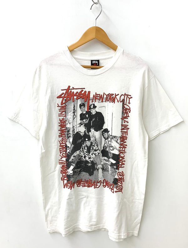 ステューシー STUSSY NEW YORK CITY CREW フォト Tee クルーネック 復刻 Tシャツ プリント ホワイト Mサイズ 201MT-1116