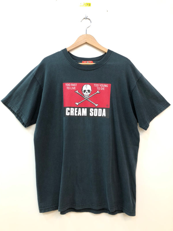CREAM SODA クリームソーダ Tシャツ ブラック プリント L