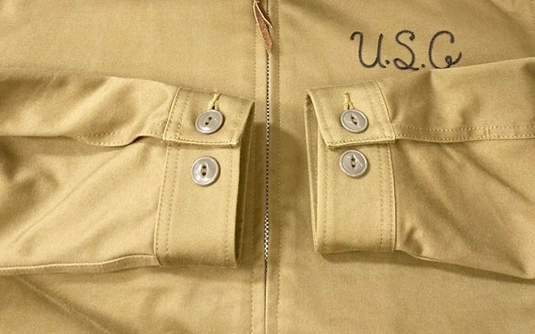 ラディアル RADIALL ジップ ジャケット USC 刺繍 ベージュ系 Made in JAPAN RAD-12SS-JK004 ジャケット 刺繍 ベージュ Lサイズ 101MT-837