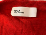 トーガ TOGA TOGA ARCHIVES ニット トップス ワンピース 赤 レッド 無地 ウール100％ サイズ36 TA72-XH001 ワンピース 無地 レッド 101LT-36
