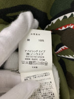 アベイシングエイプ A BATHING APE Camo Shark Full Zip Hoodie ジップアップ フーディー カモ柄 シャーク パーカー 001ZPH301009X パーカ 総柄 カーキ Lサイズ 201MT-511