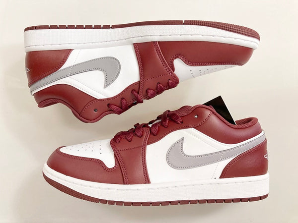 ナイキ NIKE AIR JORDAN 1 LOW BORDEAUX CHERRY WOOD RED/WHITE/CEMENT GREY エアジョーダン 1 ロー ボルドー チェリーウッドレッド レッド系 シューズ 553558-615 メンズ靴 スニーカー 28cm 101-shoes809