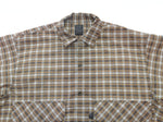 ダイワピア39 DAIWA PIER39  Tech Regular Collar Shirts 半袖シャツ 茶  BE-89022 半袖シャツ チェック ブラウン Mサイズ 103MT-113