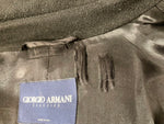アルマーニ ARMANI ジョルジオ アルマーニ  GIORGIO ARMANI カシミア ピーコート  黒 ビジネス シンプル  上着 ジャケット イタリア製 サイズ44 コート 無地 ブラック 101MT-1047