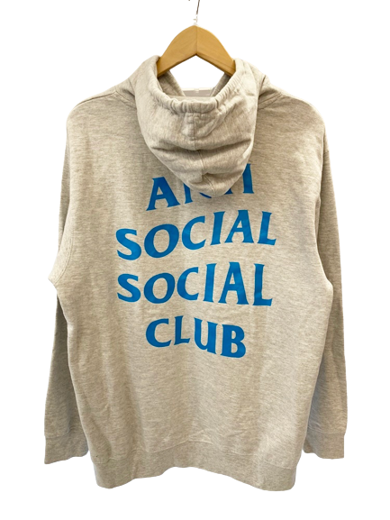 アンチソーシャルソーシャルクラブ ANTI SOCIAL SOCIAL CLUB AntiSocialSocialClub スウェット トレーナー  トップス 裏起毛 プリント ロゴ パーカー グレー灰 フーディー スウェット プリント グレー Mサイズ 101MT-499