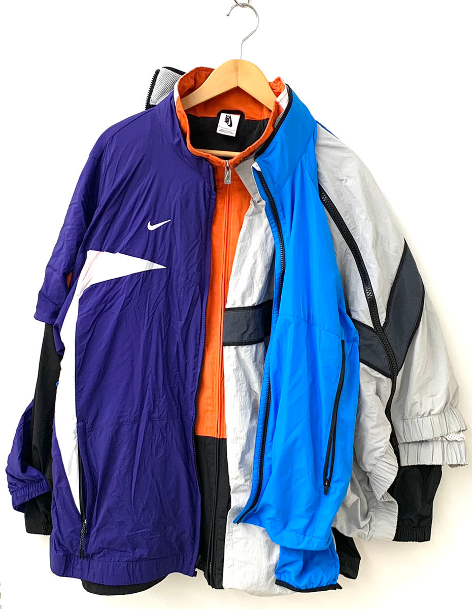 ナイキ NIKE ラボ LAB 19SS DH JACKET ドッキング レイヤード ジャケット ロゴ マルチカラー Lサイズ 201MT-1183  | 古着通販のドンドンサガール