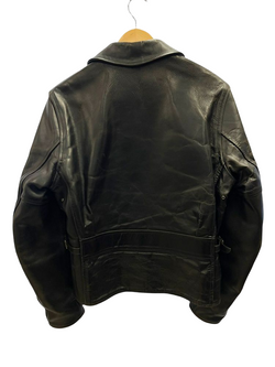 エアロレザー AERO LEATHER FRONT QUARTER HORSEHIDE ライダース ジャケット ハーフベルト ホースハイド ブラック系 黒 ブラウン系 茶  サイズ36 ジャケット 無地 ブラック 101MT-1415