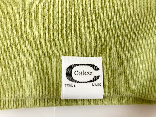 キャリー CALEE SUPPLY CO. 長袖 カットソー ワッフル トップス Made in JAPAN グリーン系  トップスその他 無地 グリーン Lサイズ 101MT-950