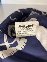 サンサーフ SUN SURF NAUTICAL DESIGNS アロハシャツ ヨットマリンデザイン 紺 トップス 半袖シャツ 日本製  SS35319 Tシャツ 総柄 ネイビー Sサイズ 101MT-1692