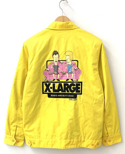 エクストララージ XLARGE ジップアップ ジャケット コットン 1171504 ジャケット プリント イエロー Sサイズ 201MT-536