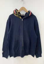 アベイシングエイプ A BATHING APE SHARK FULL ZIP HOODIE シャーク フルジップ 1870-115-048 パーカ カモフラージュ・迷彩 ネイビー LLサイズ 201MT-243