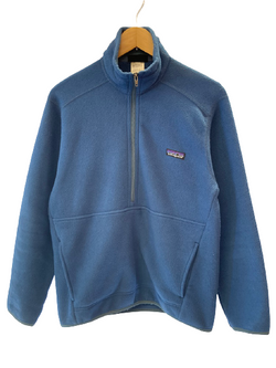 パタゴニア PATAGONIA Patagonia SYNCHILLA フリースプルオーバー ハーフジップ メキシコ製 青 ロゴ  25737F9 ジャケット ワンポイント ブルー SSサイズ 101MT-291