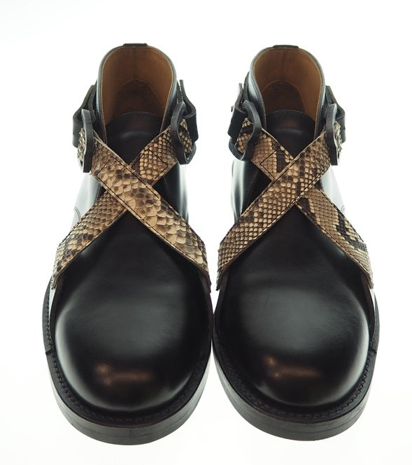 エンダースキーマ Hender Scheme mutation 3 PYTHON BLACK レザーシューズ ベルト パイソン柄  メンズ靴 ブーツ その他 ブラック 101-shoes700