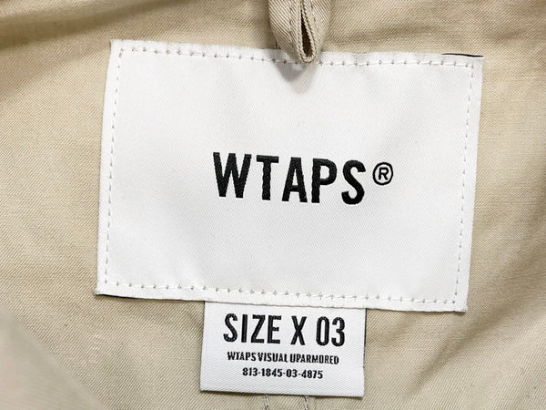 ダブルタップス W)taps WTAPS BUDS/SS/COTTON.TWILL 半袖 シャツ 刺繍 ベージュ系 Made in JAPAN 221BRDT-SHM06 サイズ 03 半袖シャツ ロゴ ベージュ 101MT-1718