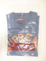 Supreme シュプリーム 15AW  Chenille Arc Top アーチロゴ ワッペン Tシャツ トップス 半袖 ロゴ 綿100％ 青 ブルー 袋付き サイズS メンズ  (TP-801)