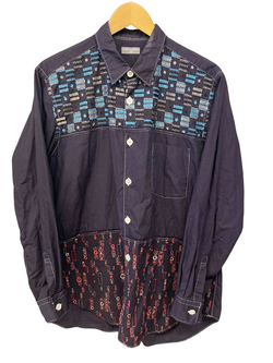 コムデギャルソン COMME des GARCONS COMME des GARCONS HOMME ネイビー系 紺 長袖シャツ Made in JAPAN 日本製 HH-B017 表記なし 長袖シャツ 刺繍 ネイビー 101MT-1270