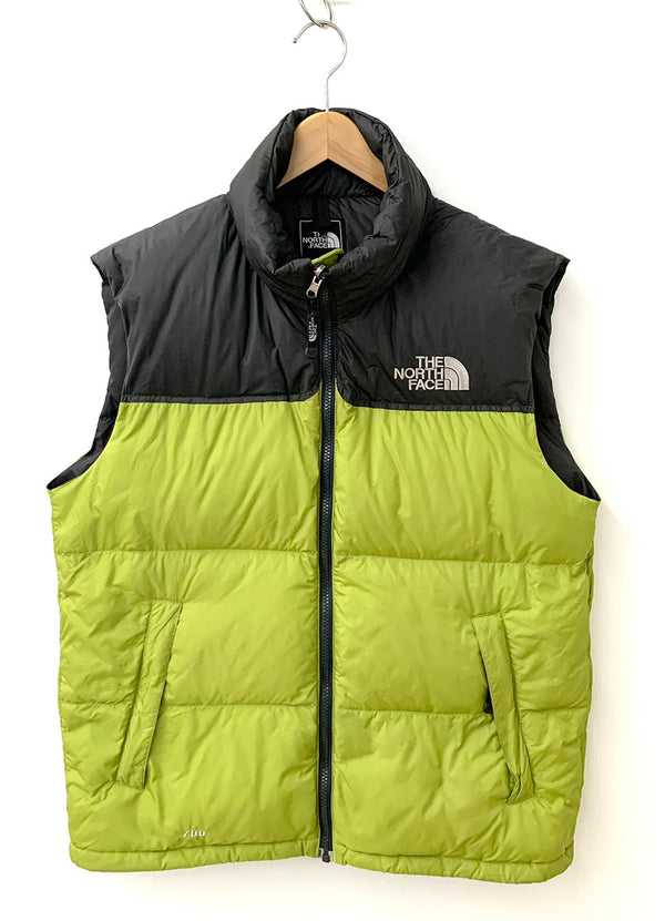 ノースフェイス THE NORTH FACE ヌプシベスト NUPTSE VEST ダウンベスト ロゴ ND01587 ベスト 刺繍 グリーン Mサイズ 201MT-1299