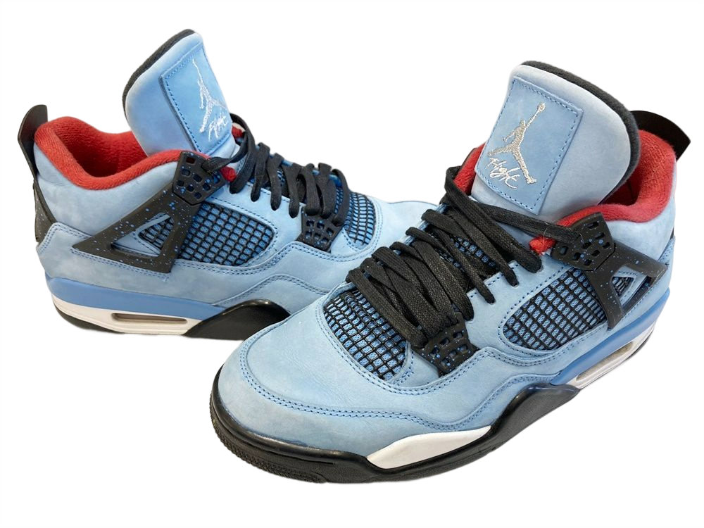Jordan Nike Air Jordan 4 Retro Travis Scott University Blue Black 4 308497 406 26cm 101