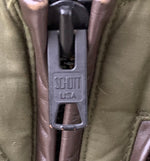 ショット SCHOTT キルティングダウン 3122016 ジャケット ロゴ カーキ Lサイズ 201MT-1878