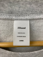 ジョウンド jjjjound クルーネック プルオーバー トレーナー USA製 ロゴ スウェット 刺繍 グレー Lサイズ 201MT-1240