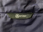 ステューシー STUSSY ブルゾン ジャケット フード ロゴ ネイビー系 紺 プリントロゴ ワンポイント  ジャケット ワンポイント ネイビー Mサイズ 101MT-1225