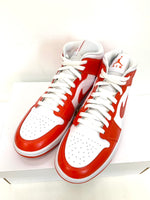 ナイキ NIKE ウィメンズ エア ジョーダン 1 ミッド WMNS AIR JORDAN 1 MID WHITE/HABANERO RED-WHITE BQ6472-116 メンズ靴 スニーカー ロゴ レッド 201-shoes163