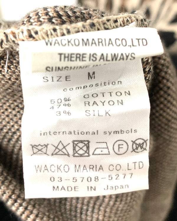 ワコマリア WACKO MARIA LEOPARD KNIT JAQUARD POLO SHIRT Tシャツ ヒョウ・レオパード ベージュ Mサイズ 201MT-1653