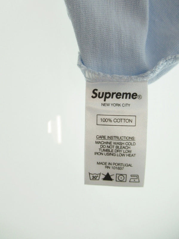 シュプリーム SUPREME 21SS Blurred Arc S/S Top ペイル グリーン 水色系 半袖 ロゴ Tシャツ プリント ブルー Lサイズ 101MT-51