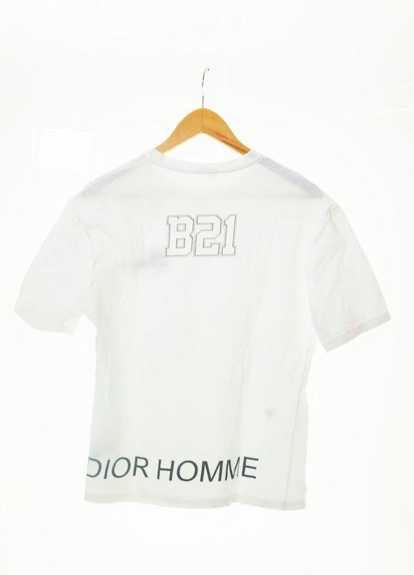 ディオール・オム DIOR HOMME B21 スニーカープリント 半袖Tシャツ カットソー 白 863J621IW212 Tシャツ プリント ホワイト Sサイズ 103MT-9