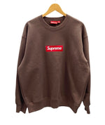 シュプリーム SUPREME Box Logo Crewneck Brown 22AW ボックス ロゴ クルーネック プルオーバー トレーナー スウェット ロゴ ブラウン Lサイズ 101MT-2000