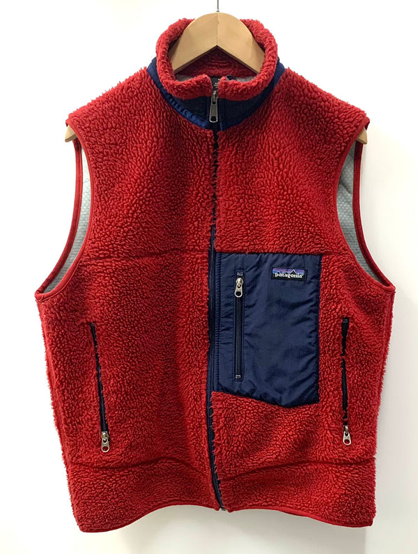 パタゴニア PATAGONIA 90s レトロX RETRO X VEST USA製 23044 ベスト ロゴ レッド Mサイズ 201MT-1918